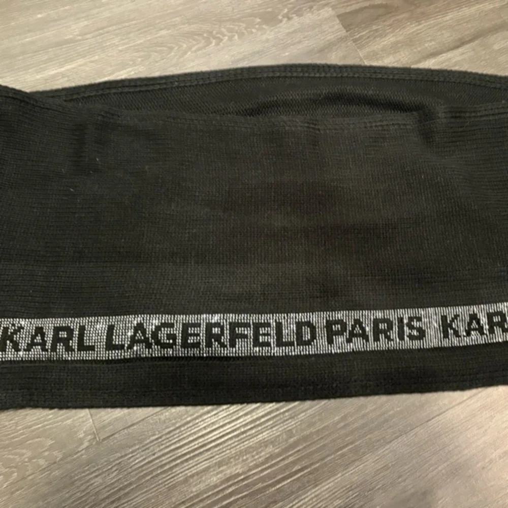 Karl Lagerfeld black and silver sequin circle scarf